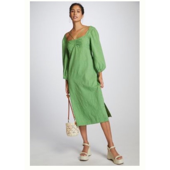 Anthropologie Dresses & Skirts - Maeve Low Back Green Dress